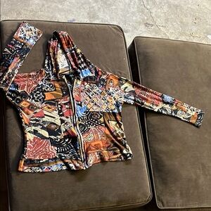 Multicolored with very extensive Patterned Hoodie